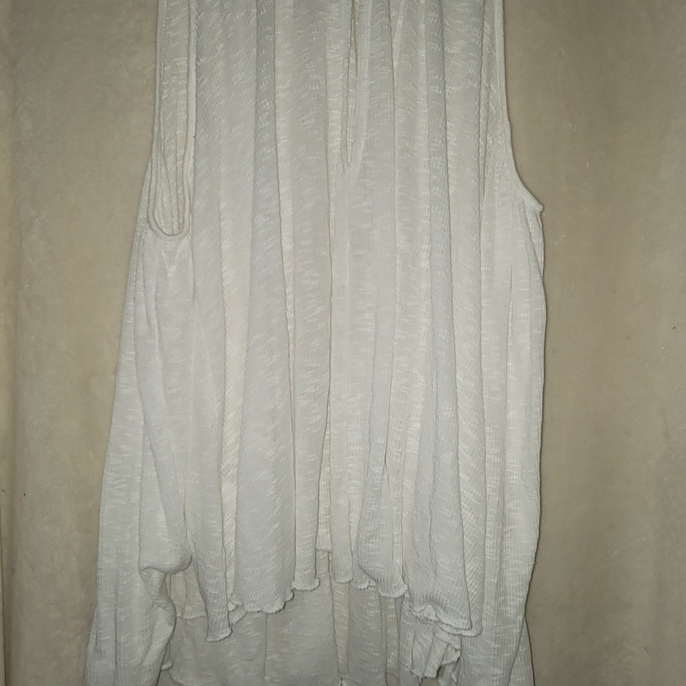 Express White Ribbed Top
